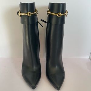 COPY - Gucci Ursula Horsebit Leather Ankle Boots Black